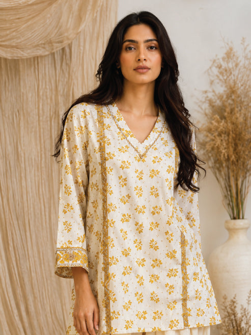 Sunehri Bloom Kurta Set