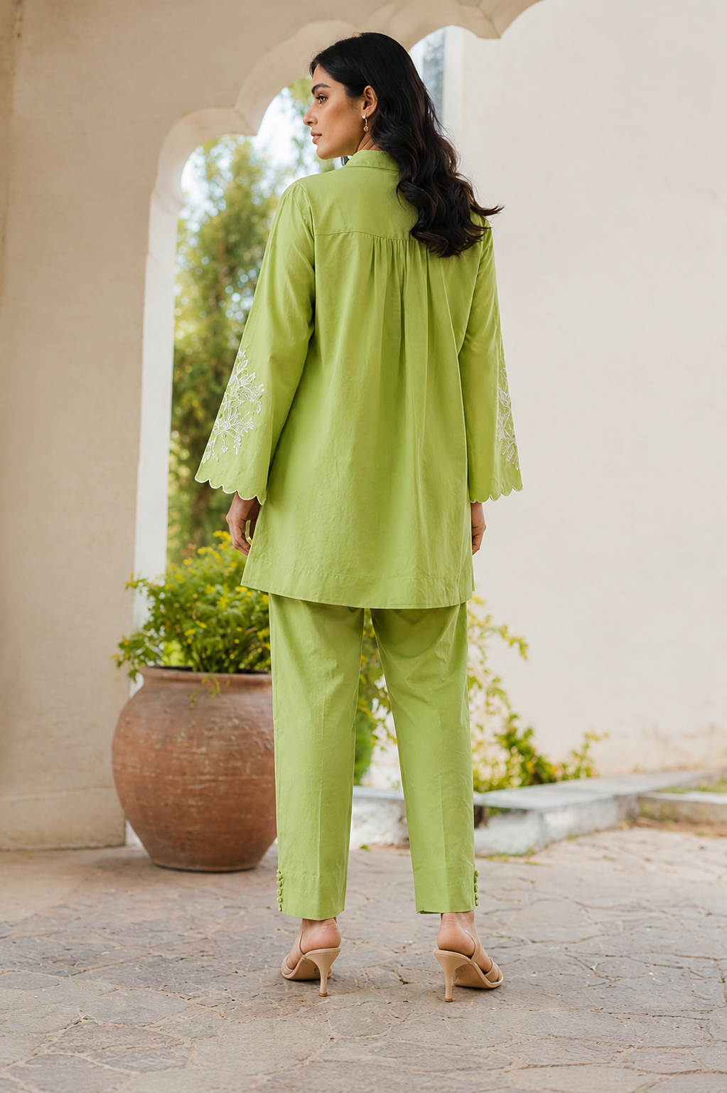 Pistachio Green Cotton Co-Ord Set