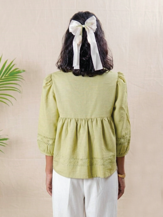 Lime Boho Top